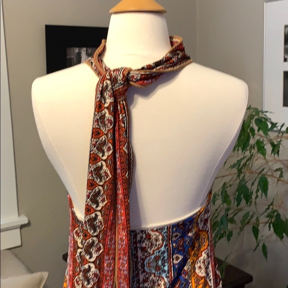 Judith March S Suede Bandana Halter Mini Dress NEW - Picture 6 of 11